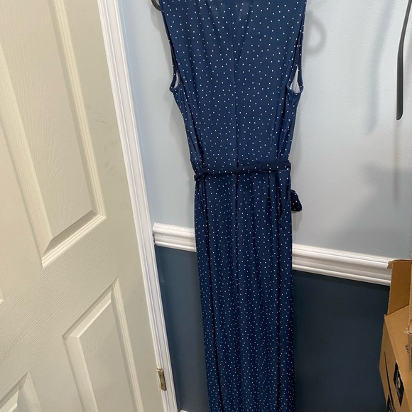Blue polka dot jumpsuit - Picture 2 of 3